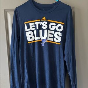 NWT Mens Adidas St. Louis Blues Dassler AEROREADY Creator Long Sleeve T-Shirt